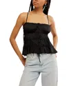 Free People Matilda Camisole In Black Comb