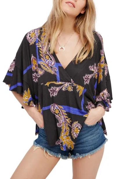 Free People Mauie Wowie Palm Print Top In Multi