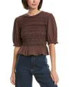 Free People Maxey Knit Top In French Chocolate In Brown