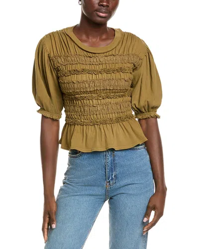 Free People Maxey Knit Top In Green