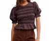 Free People Maxey Knit Top In French Chocolate In Brown