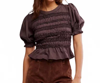 Free People Maxey Knit Top In French Chocolate In Brown