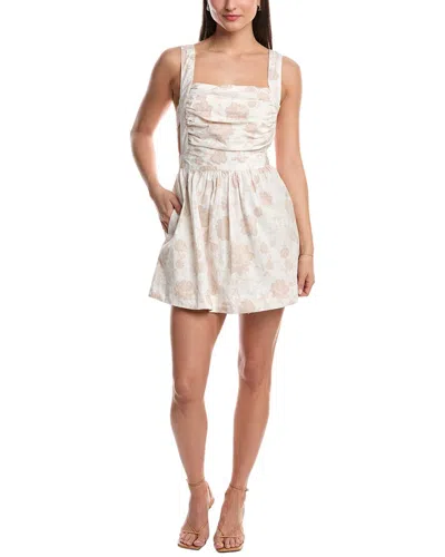 Free People Meet Me In Maui Printed Mini Dress In Ivory