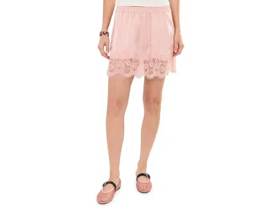 Free People Meet Me In The Middle 1/2 Slip Women's Underwear Peach Paisley: Sm (women's 4-6) In Pink