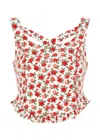 FREE PEOPLE MELANIE FLORAL-PRINT STRETCH-COTTON TANK TOP