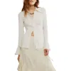 Free People Melrose Bell Sleeve Button-up Shirt In White