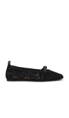Free People Mesh Mania Bow Flat In Black Pattern