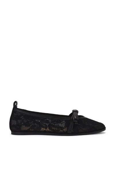 Free People Mesh Mania Bow Flat In Black Pattern