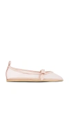 Free People Mesh Mania Bow Flat In Cloud Pink