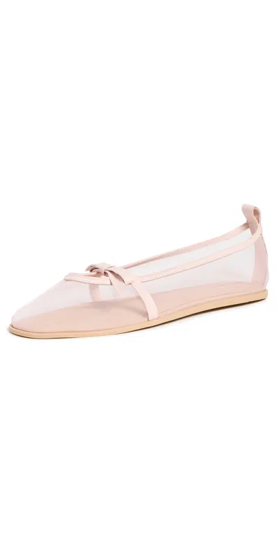 Free People Mesh Mania Bow Flats Cloud Pink Mesh