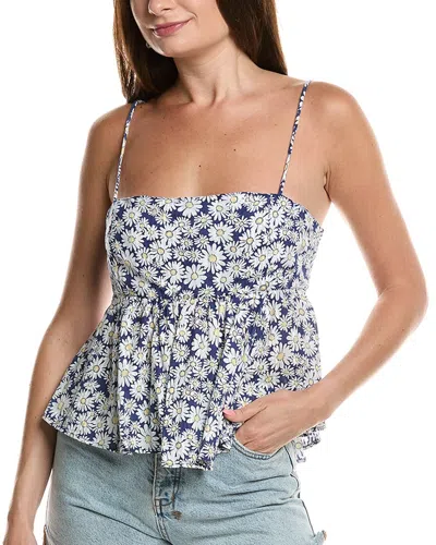 Free People Mia Printed Tank In Blue