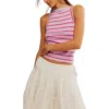 Free People We The Free Mia Striped Tank In Orchid Combo In Pink