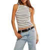 Free People Mia Tank Top In Black And White Combo