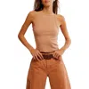 Free People Mia Rib Tank In Macchiato