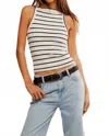 Free People Mia Tank Top In Black And White Combo