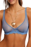 Free People Mid Week Dotted Mesh Underwire Bra