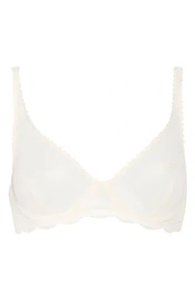 Free People Mid Week Dotted Mesh Underwire Bra In White