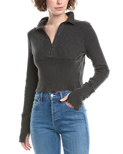 Free People Midnight 1/2-zip Pullover In Gray