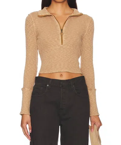 Free People Midnight Half Zip Top