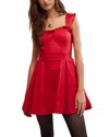 Free People Midnight Magic Mini Dress In Red