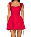 Free People Midnight Magic Mini Dress In Red Dahlia Combo