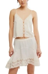 Free People Midnight Muse Half Slip Skirt In White