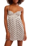 Free People X Intimately Fp Midnight Muse Mini Slip Dress In Animal Print