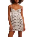 Free People X Intimately Fp Midnight Muse Mini Slip Dress In Animal Print