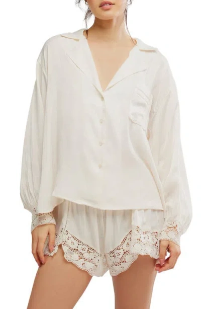 FREE PEOPLE FREE PEOPLE MIDNIGHT MUSE PAJAMA SHIRT