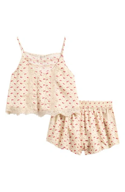 Free People Midnight Muse Satin Pajamas In Neutral