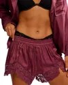 Free People X Intimately Fp Midnight Muse Sleep Short In Burgundy