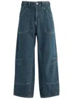 Shop Free People Midnight Voyage Harem Wide-leg Jeans In Denim
