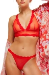 Free People Midweek Bikini In Fiery Red