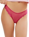 Free People Midweek Dotted Mesh Bikini In Raspberry Sorbet