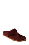 Free People Mika Flip Flop In Cherry Cola Suede