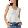 Free People Mika Tank Top In Optic White In White