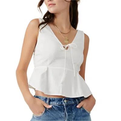 Free People Mika Tank Top In Optic White