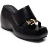 Free People Mila Wedge Slide Sandal In Black