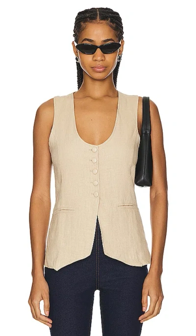 Free People Millie Vest In Semolina