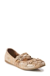 Free People Mimosa Mary Jane Flat In Champagne Metallic