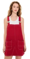 Free People Mini Smock Overalls Heart Eyes In Heart Eyes