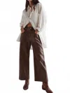 Free People Misha Vegan Pants In Brown In Brown