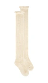 Free People Misty Net Pointelle Tall Socks In White