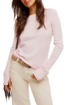 Free People Mixed Stitch Top In Pale Pink