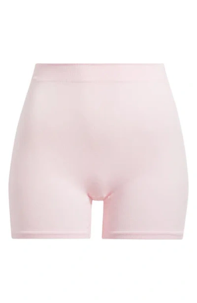 Free People Modal Blend Rib Shorts In Ballerina Pink