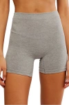 Free People Modal Blend Rib Shorts In Heather Grey