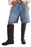 Free People Montana Denim Bermuda Shorts In Haven