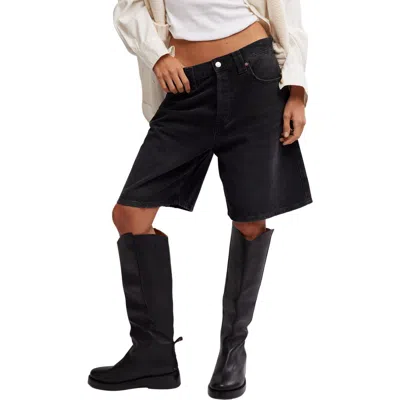 Free People Montana Denim Bermuda Shorts In Lights Out
