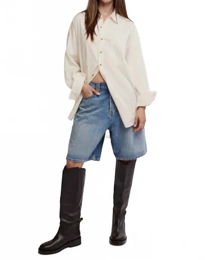 Free People Montana Denim Shorts In Haven In Multi