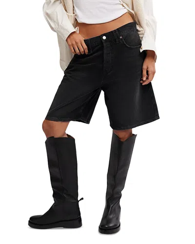 Free People Montana Mid Rise Bermuda Shorts